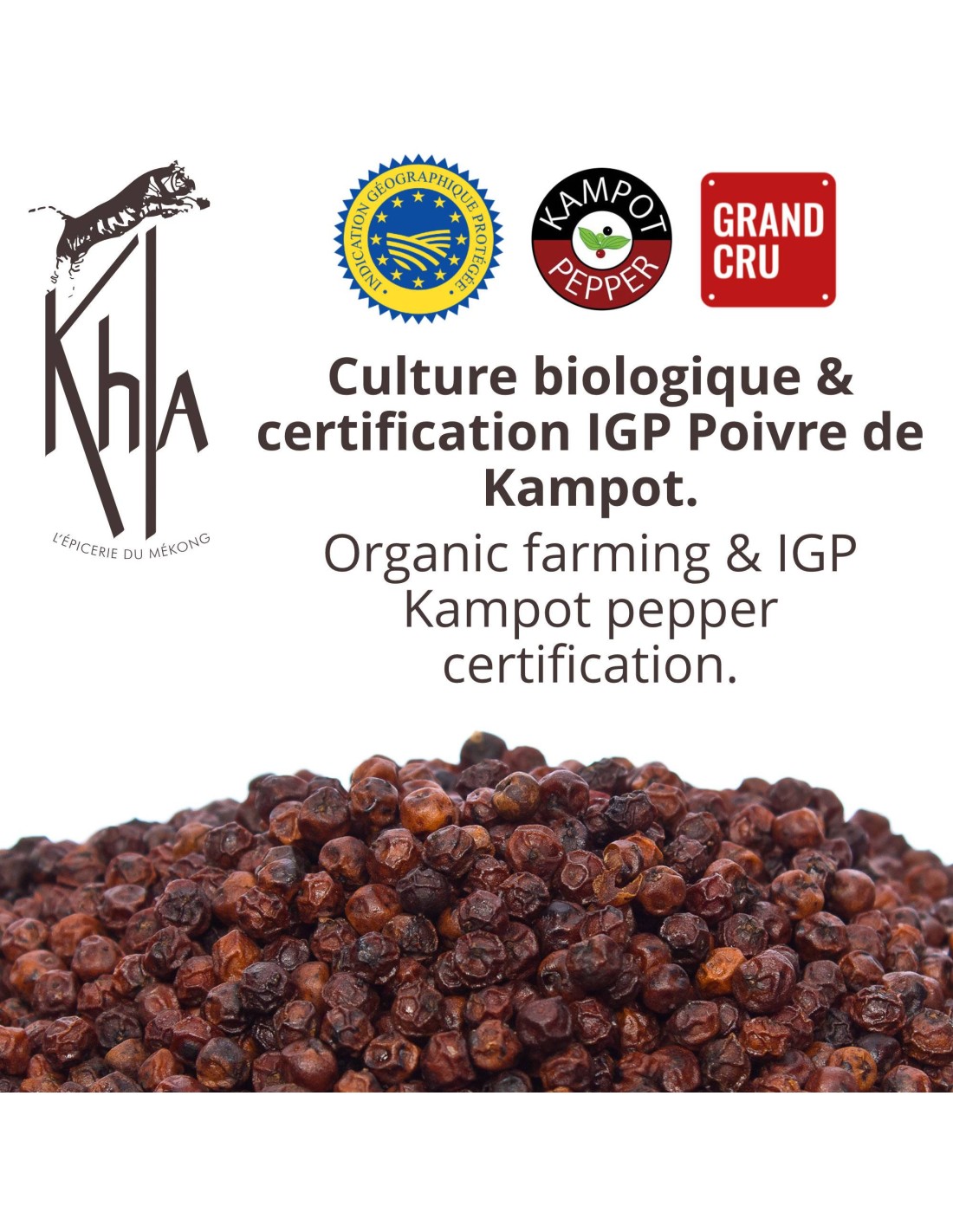 Poivre rouge de Kampot en grains - Achat en ligne, utilisations 