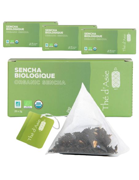 Thé vert - Sencha - Biologique - Pack infusettes x80- THÉ D'ASIE