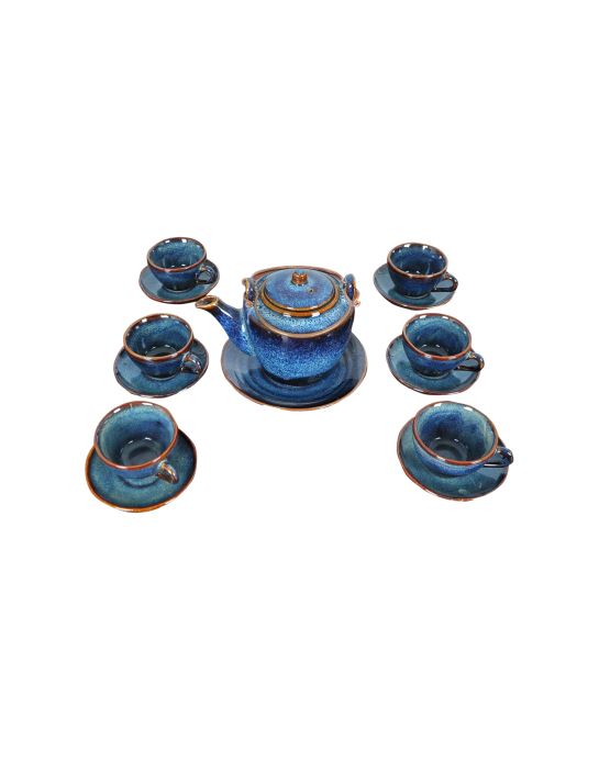 Théière vietnamienne en porcelaine (ronde)-