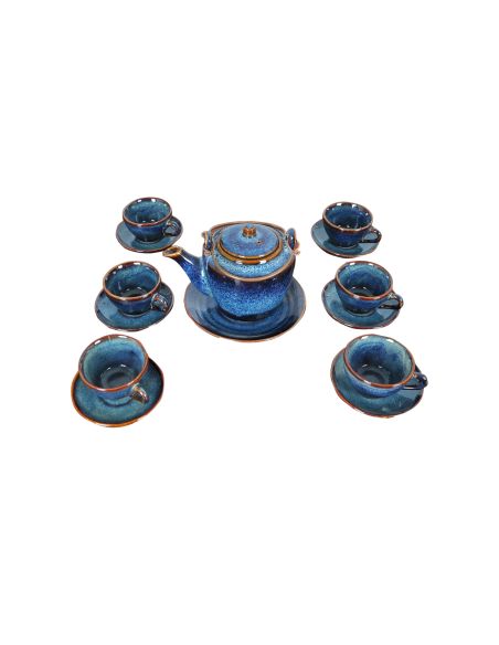 Théière vietnamienne en porcelaine (ronde)-