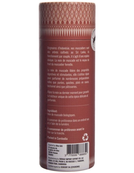 Noix de muscade - Biologiques - entier - 100g- KHLA