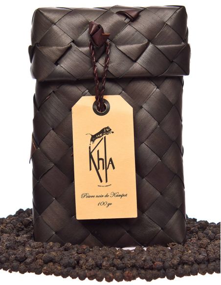 Poivre noir de Kampot IGP - Biologique - Premium - en grains - 100g - Palme- KHLA Poivre noir de Kampot IGP - Biologique - Premium - en grains - 100g - Palme- KHLA