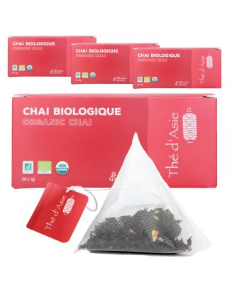 Thé noir - Chaï - Biologique - Pack infusettes x80- THÉ D'ASIE