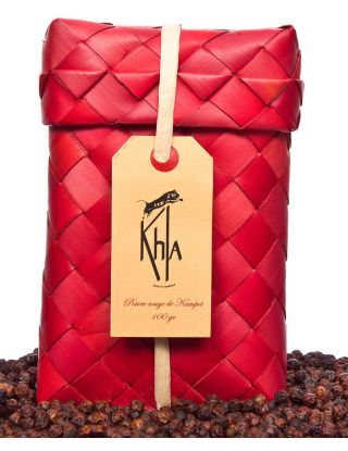Poivre rouge de Kampot - IGP - Biologique - Premium - en grains - 100g - Palme- KHLA 2