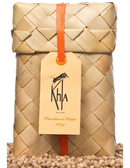 Poivre blanc de Kampot IGP - Biologique - Premium - en grains - 100g - Palme- KHLA