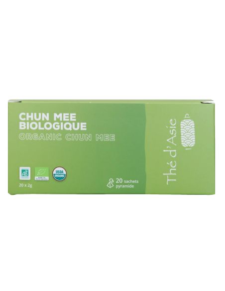 Thé vert - Chun Mee - Biologique - Infusettes x20- THÉ D'ASIE Thé vert - Chun Mee - Biologique - Infusettes x20- THÉ D'ASIE