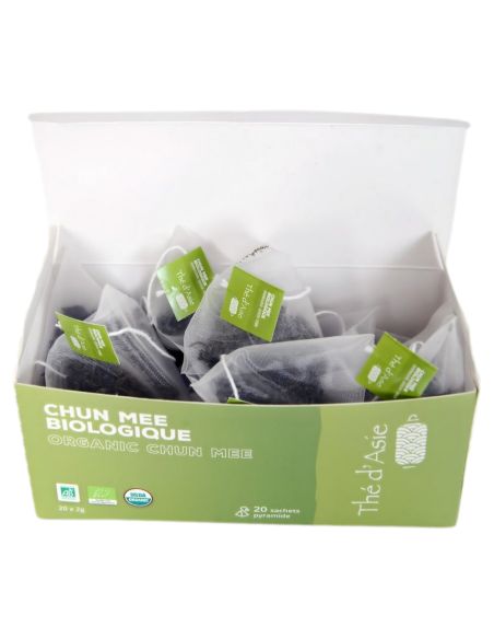 Thé vert - Chun Mee - Biologique - Infusettes x20- THÉ D'ASIE Thé vert - Chun Mee - Biologique - Infusettes x20- THÉ D'ASIE