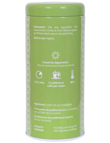Thé vert - Chun Mee - Biologique - en vrac - 90g- THÉ D'ASIE