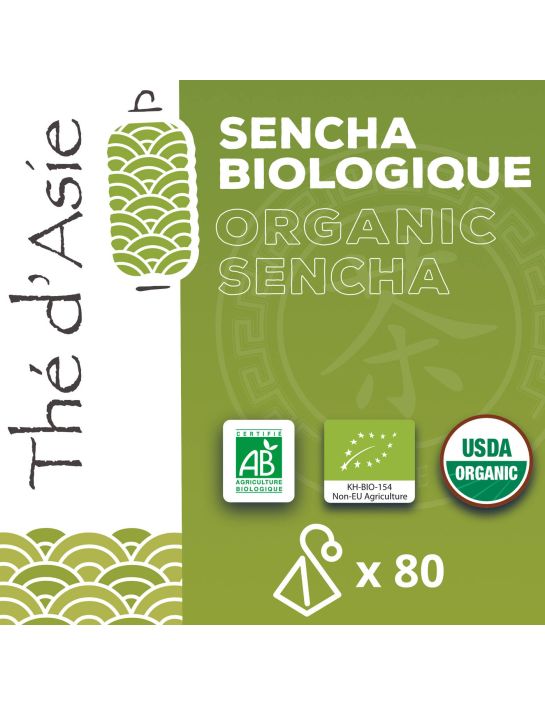 Thé vert - Sencha - Biologique - Pack infusettes x80- THÉ D'ASIE
