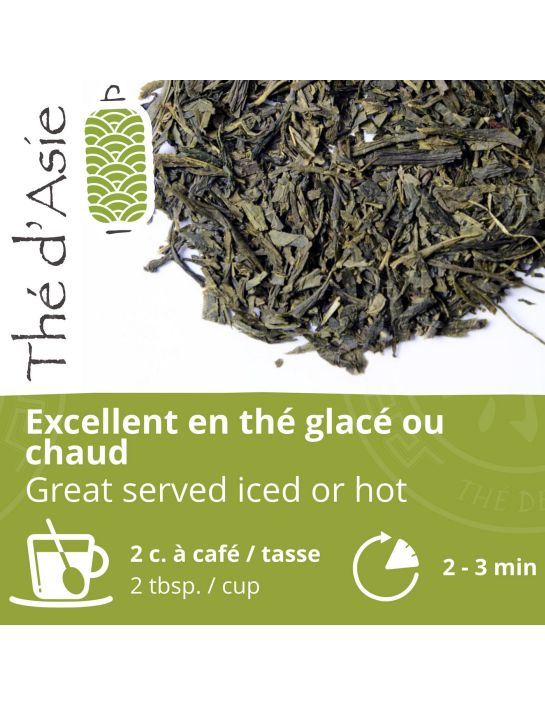 Thé vert - Sencha - Biologique - en vrac - 500g- THÉ D'ASIE