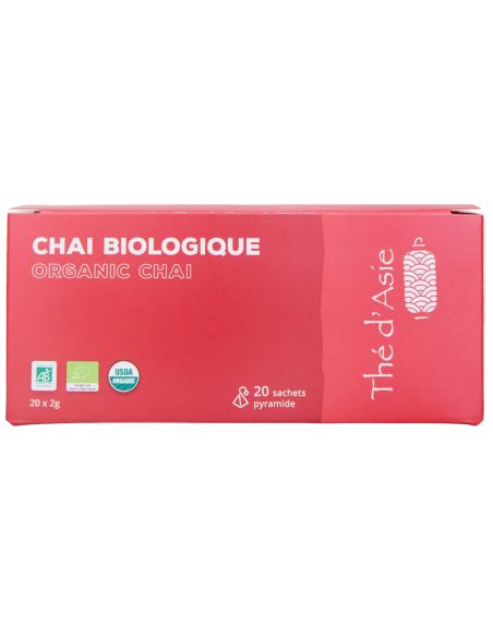 Thé noir - Chaï - Biologique - Infusettes x20- THÉ D'ASIE