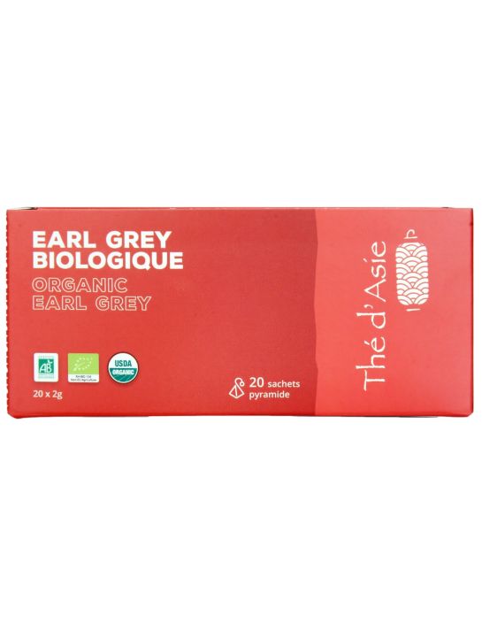 Thé noir - Earl Grey - Biologique - Infusettes x20- THÉ D'ASIE