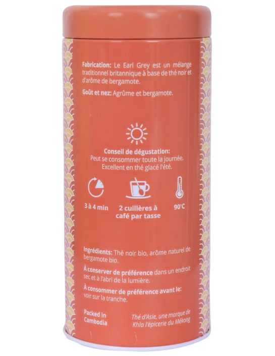 Thé noir - Earl Grey - Biologique - en vrac - 90g- THÉ D'ASIE