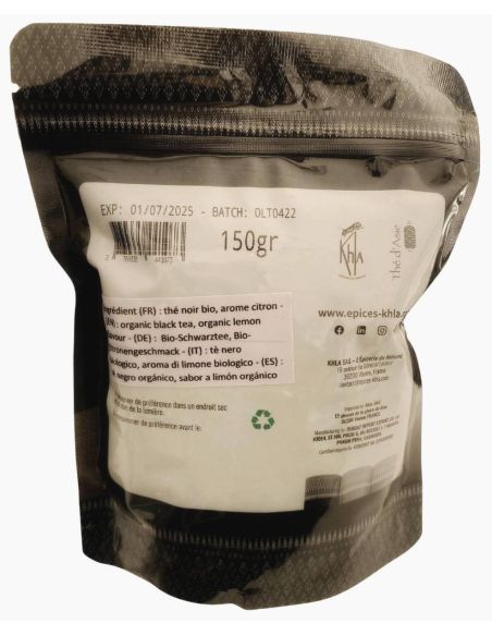 Thé noir - Citron - Biologique - en vrac - 150g- THÉ D'ASIE