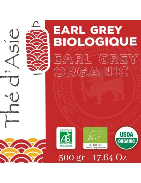 Thé noir - Earl Grey - Biologique - Pack infusettes x80- THÉ D'ASIE