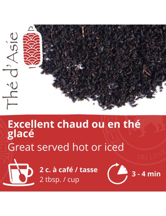 Thé noir - Earl Grey - Biologique - Pack infusettes x80- THÉ D'ASIE