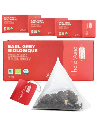 Thé noir - Earl Grey - Biologique - Pack infusettes x80- THÉ D'ASIE