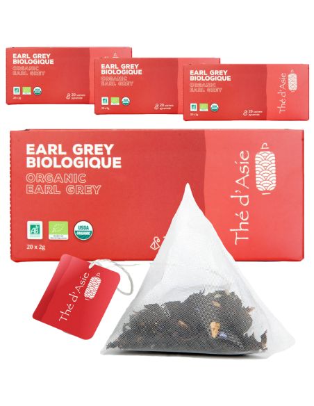 Thé noir - Earl Grey - Biologique - Pack infusettes x80- THÉ D'ASIE