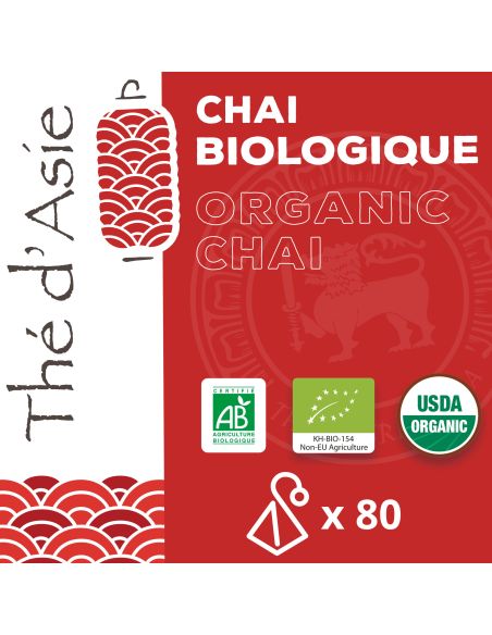 Thé noir - Chaï - Biologique - Pack infusettes x80- THÉ D'ASIE