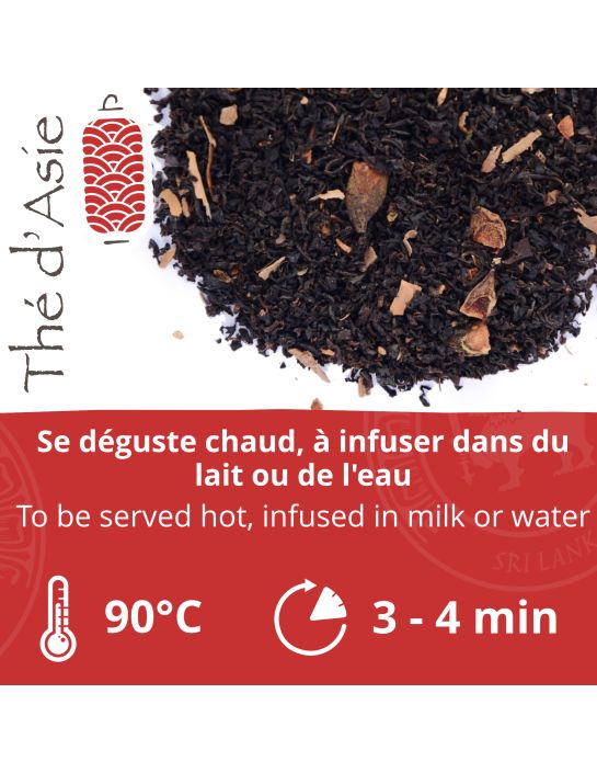 Thé noir - Chaï - Biologique - Pack infusettes x80- THÉ D'ASIE