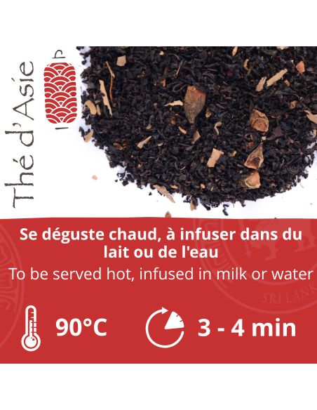 Thé noir - Chaï - Biologique - Pack infusettes x80- THÉ D'ASIE