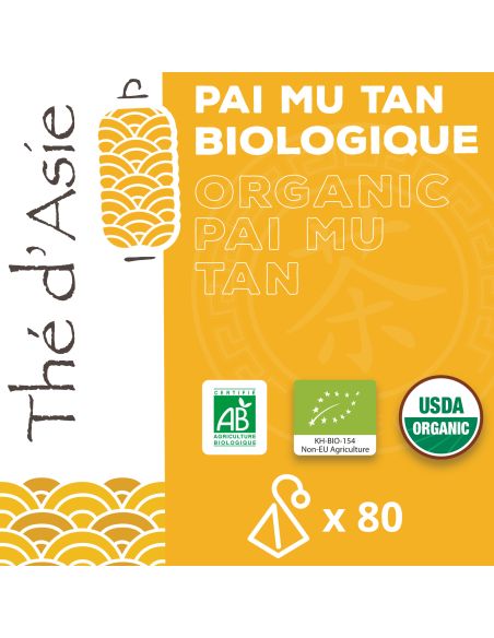 Thé blanc - Paï Mu Tan - Biologique - Pack infusettes x80- THÉ D'ASIE