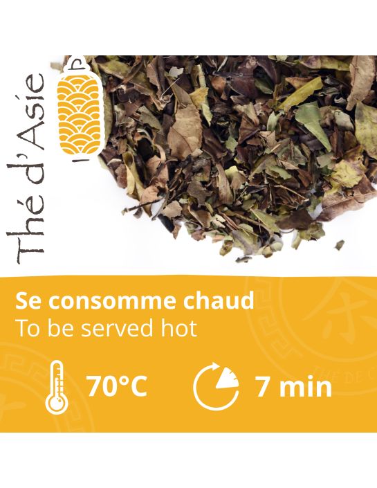 Thé blanc - Paï Mu Tan - Biologique - Pack infusettes x80- THÉ D'ASIE