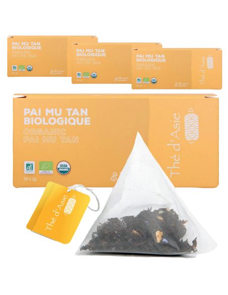 Thé blanc - Paï Mu Tan - Biologique - Pack infusettes x80- THÉ D'ASIE