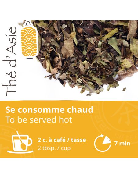 Thé blanc - Senteur du soir - Biologique - en vrac - 250g- THÉ D'ASIE Thé blanc - Senteur du soir - Biologique - en vrac - 250g- THÉ D'ASIE