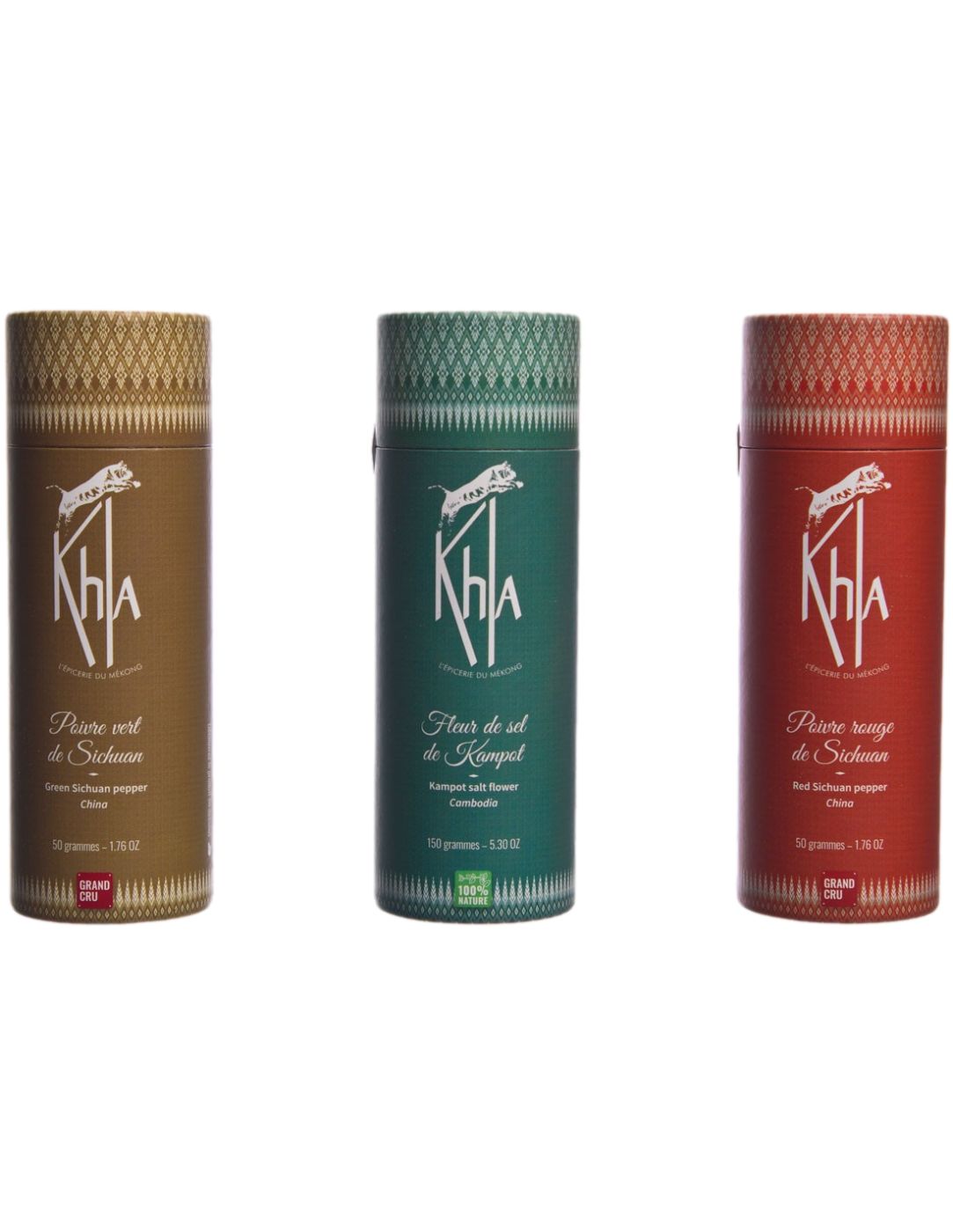 Khla - Coffret 3 Poivres de Kampot Bio - Coffret Idée Cadeau - Trio de  Poivres en Grain 3