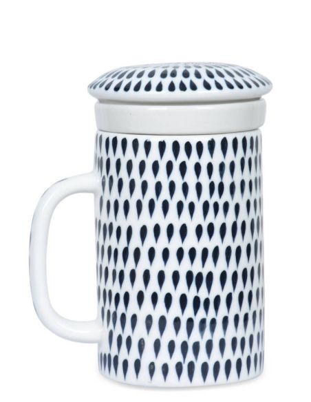 Mug à thé : Point noir- Mug à thé : Point noir-