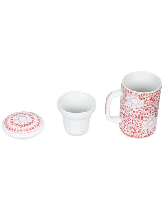 Mug à thé : Lotus rouge-