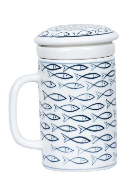 Mug à thé : Poisson bleu-