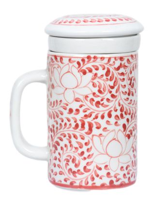 Mug à thé : Lotus rouge-