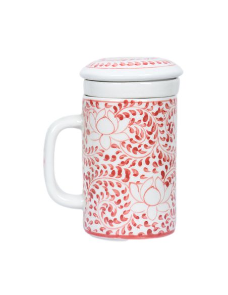 Mug à thé : Lotus rouge-