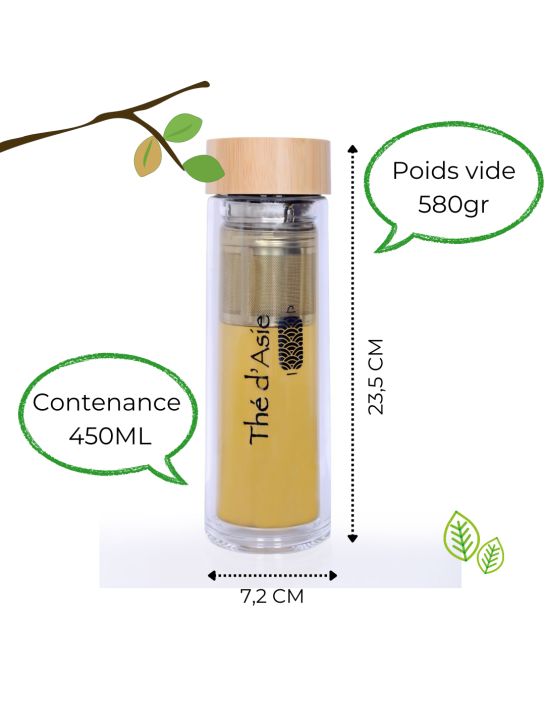 Gourde isotherme verre - 450ml-