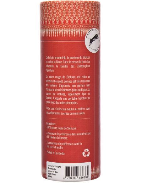 Baie de Sichuan rouge - en grains - 50g- KHLA