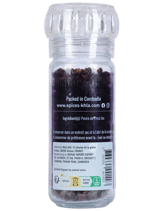 Baie de Timut - Biologique - Premium - en grains - 24g - Moulin- KHLA