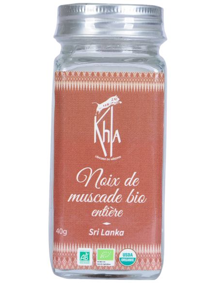 Noix de muscade - Biologique - entière - 40g - Pot- KHLA