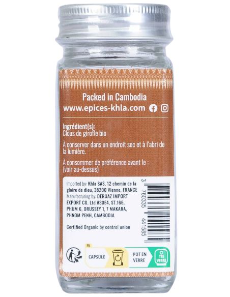 Clous de girofle - Biologique - entier - 30g - Pot- KHLA