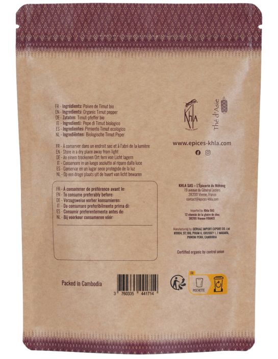 Baie de Timut - Biologique - Premium - en grains - 100g- KHLA