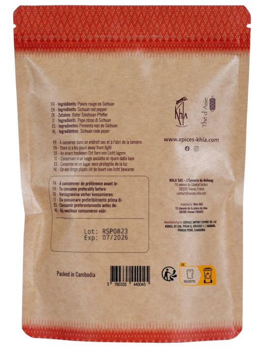 Baie rouge de Sichuan - en grains - 100g- KHLA