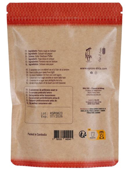 Baie rouge de Sichuan - en grains - 100g- KHLA