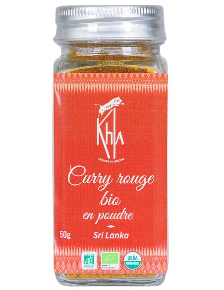 Curry rouge - Biologique - en poudre - 50g - Pot- KHLA
