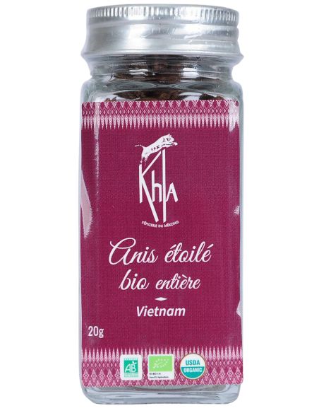 Anis étoilé - Biologique - entier - 20g - Pot- KHLA
