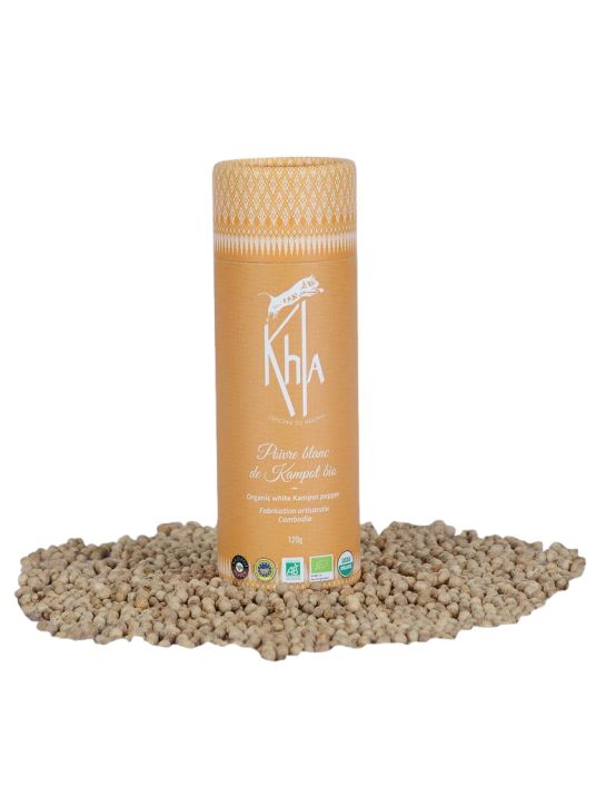 Poivre blanc de Kampot - IGP - Biologique - Premium - en grains - 120g- KHLA