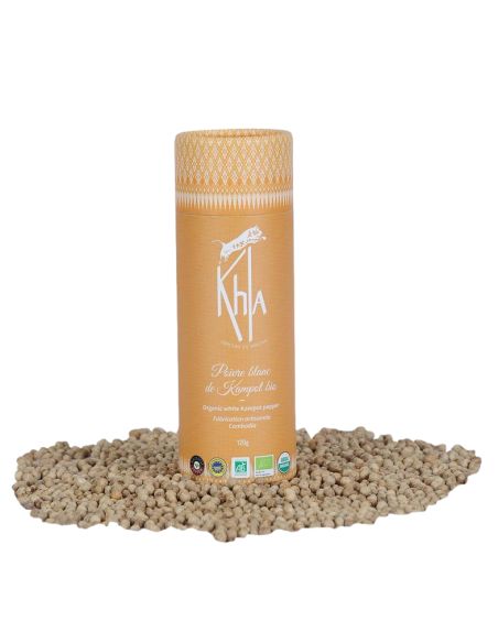 Poivre blanc de Kampot - IGP - Biologique - Premium - en grains - 120g- KHLA