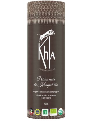 Poivre noir de Kampot IGP - Biologique - Premium - en grains - 120g- KHLA