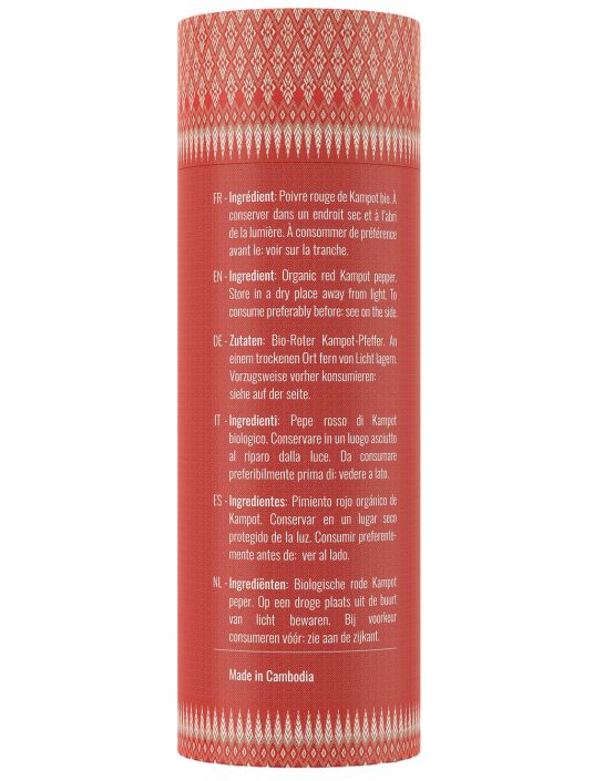 Poivre rouge de Kampot - IGP - Biologique - Premium - en grains - 120g- KHLA