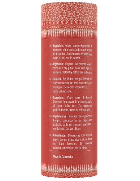 Poivre rouge de Kampot - IGP - Biologique - Premium - en grains - 120g- KHLA Poivre rouge de Kampot - IGP - Biologique - Premium - en grains - 120g- KHLA